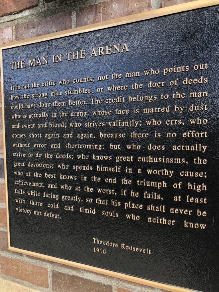 Quote from Teddy Roosevelt 