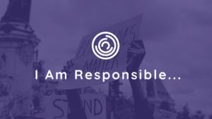 Black Lives Matter Protest in Background